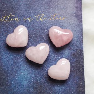 ROSE QUARTZ POLISHED GEMSTONE HEART CARVING | LAWOFATTRACTIONSTORE