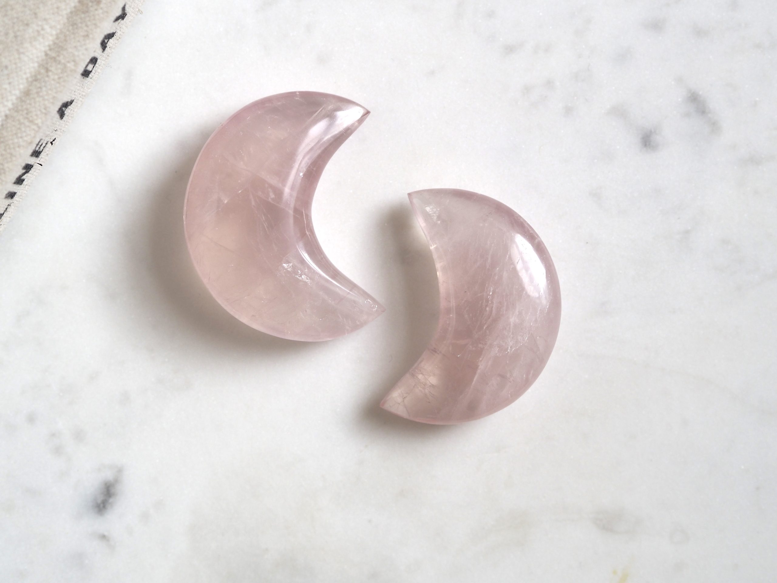 ROSE QUARTZ CRYSTAL MOON LARGE | LAW OF ATTRACTION STORE