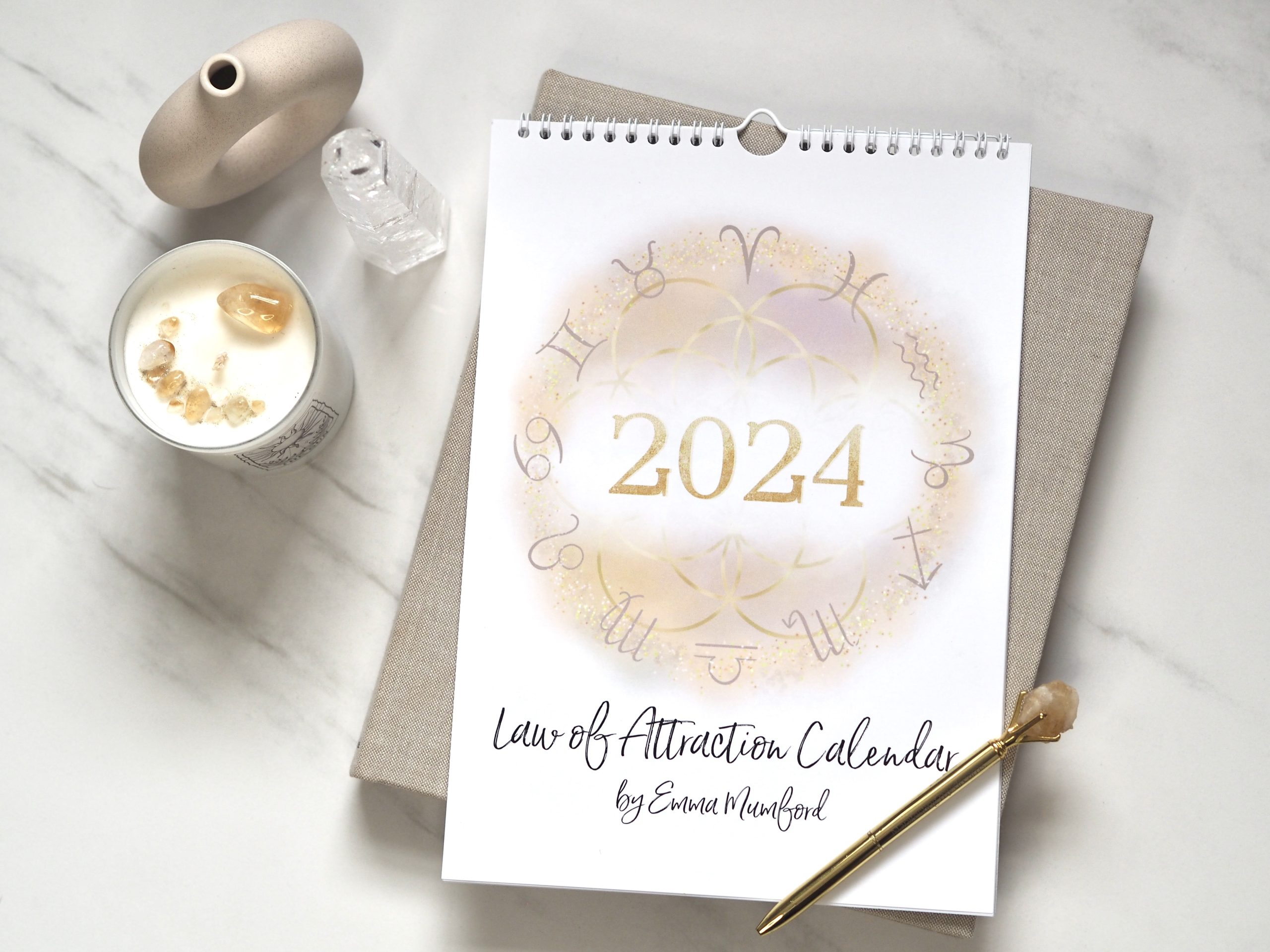 2024 Law Of Attraction Wall Calendar A4 | Emma Mumford