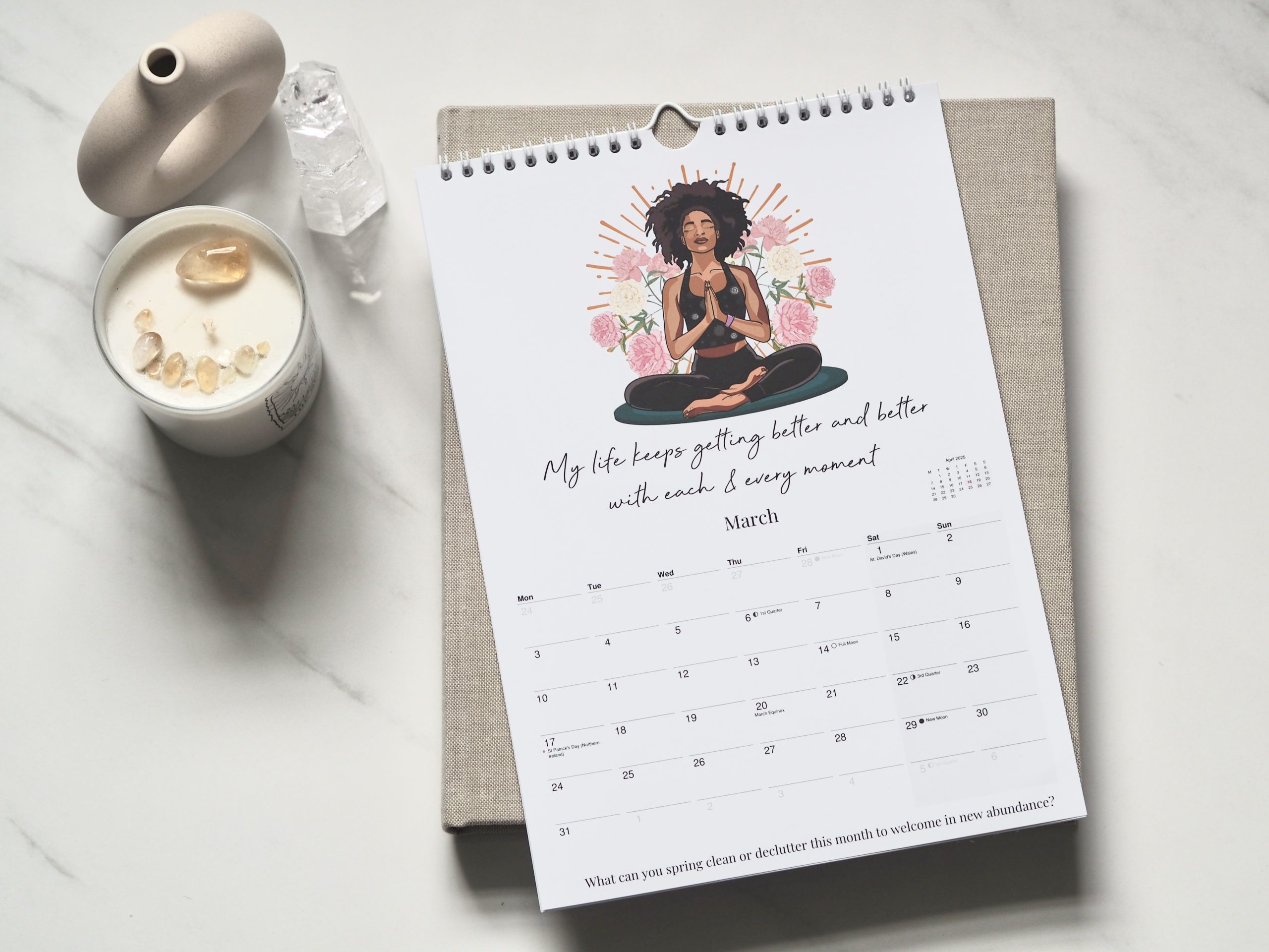 2025 Law Of Attraction Wall Calendar A4 | Emma Mumford