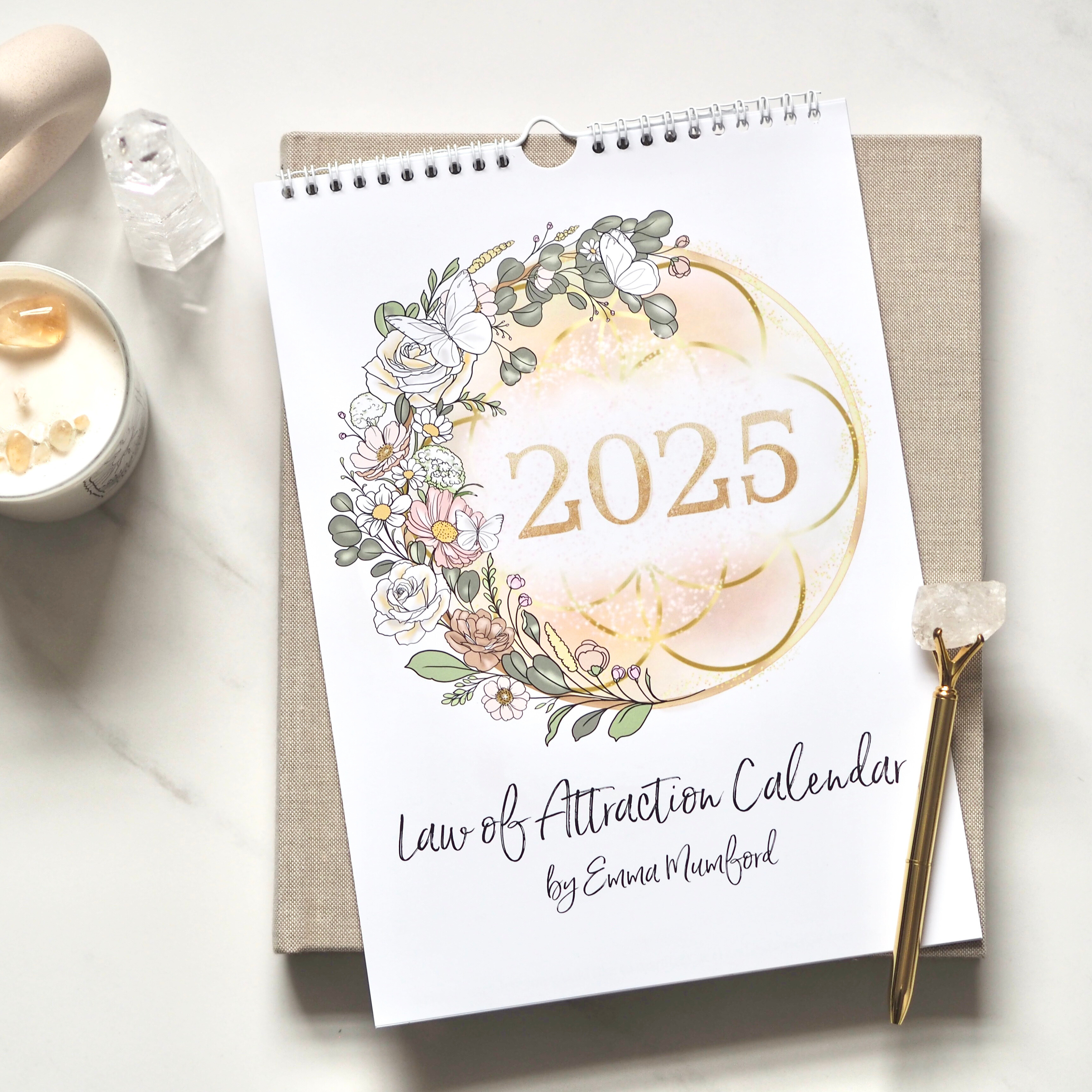 2025 Law Of Attraction Wall Calendar A4 | Emma Mumford