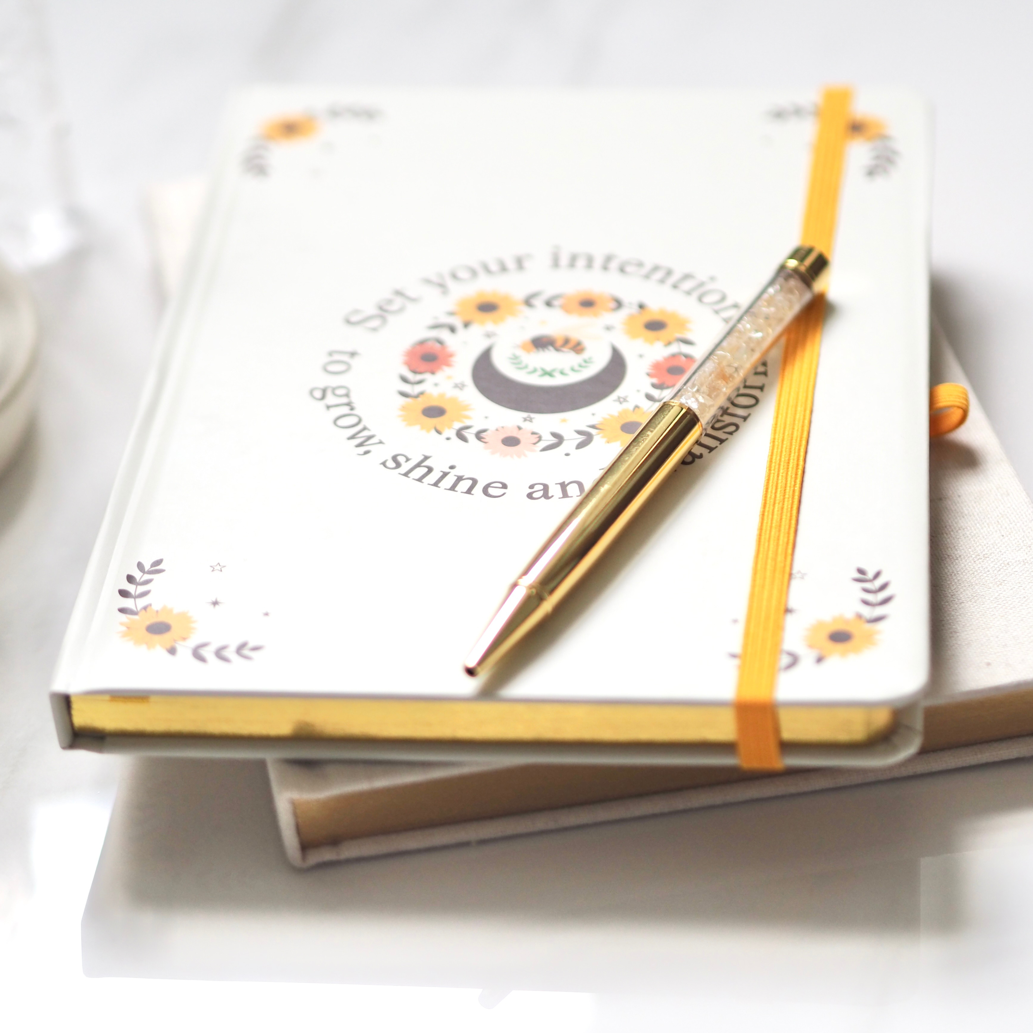 SUMMER SOLSTICE INTENTION JOURNAL WITH CITRINE PEN