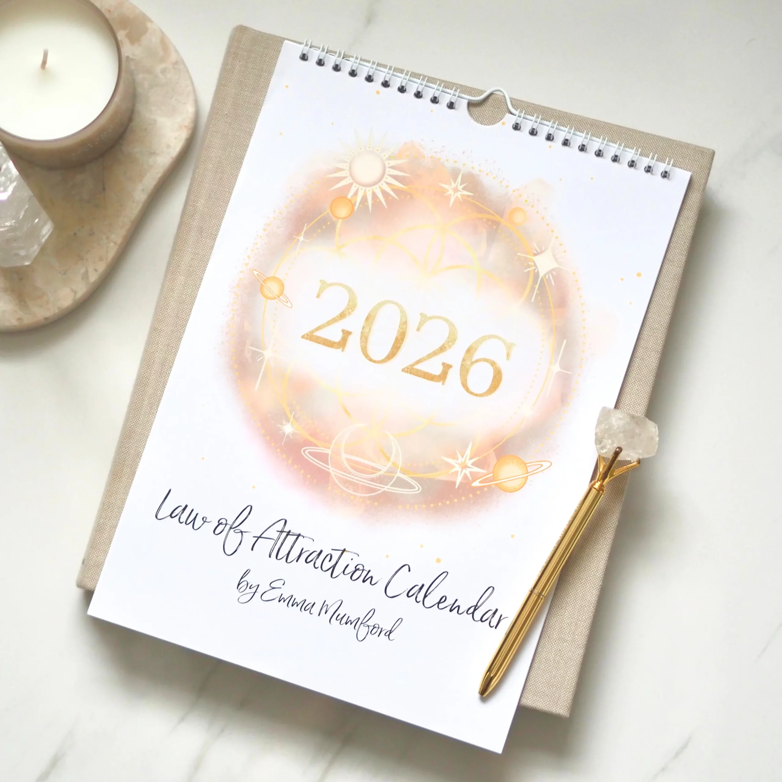 2026 Law Of Attraction Wall Calendar A4 | Emma Mumford
