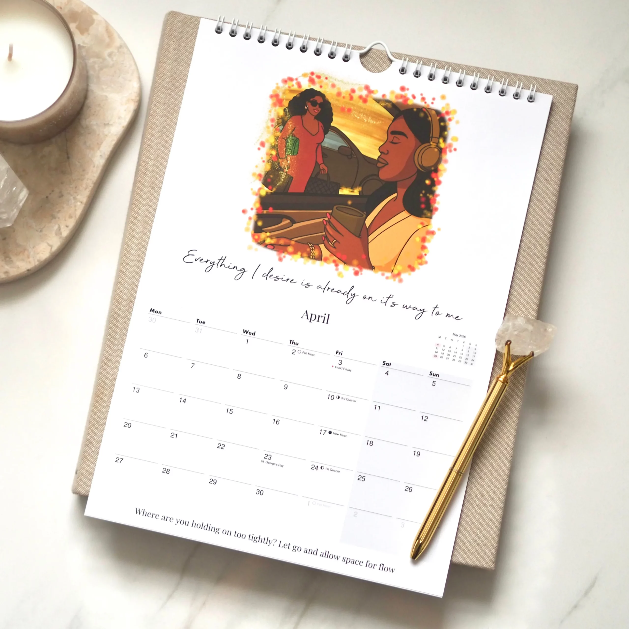 2026 Law Of Attraction Wall Calendar A4 | Emma Mumford