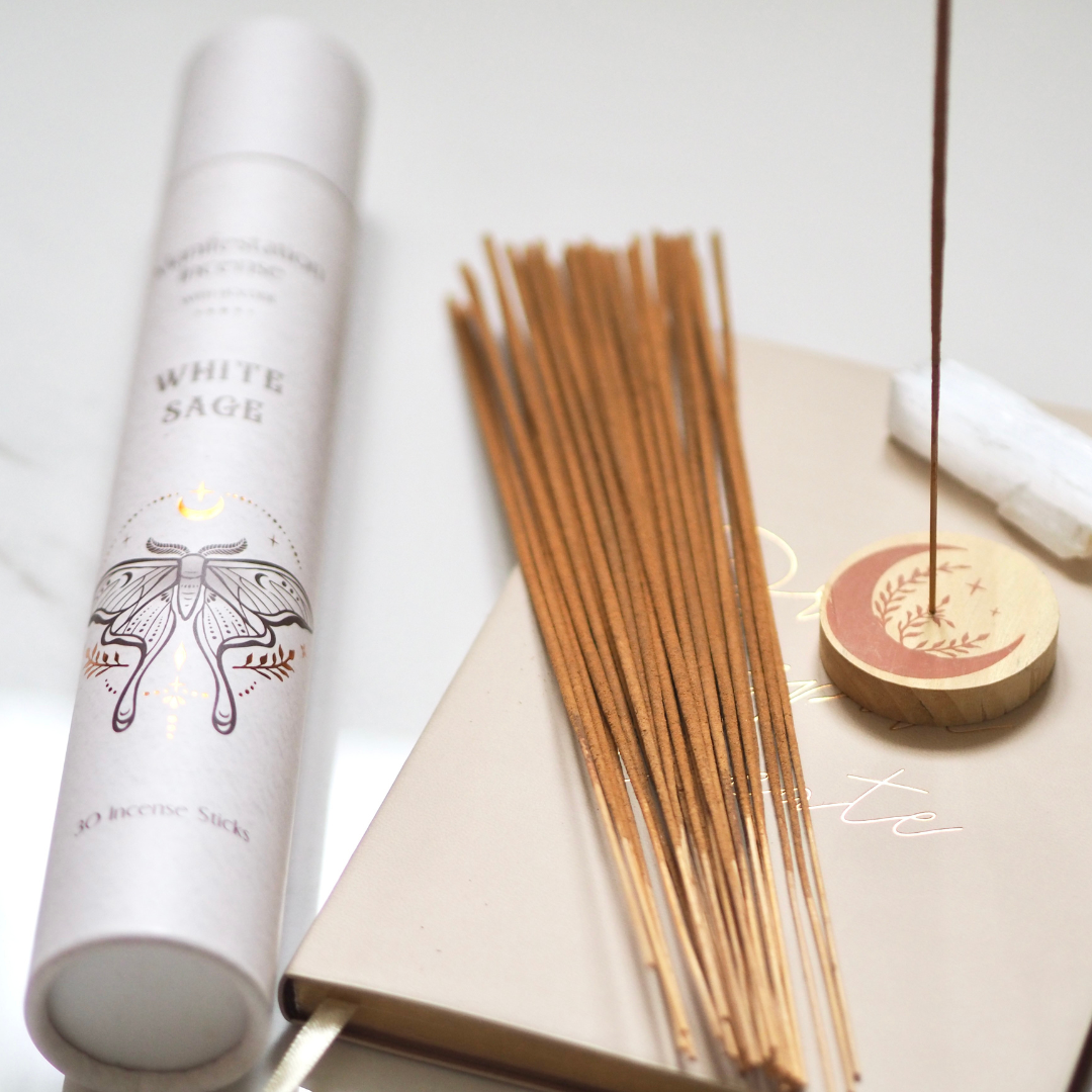 WHITE SAGE MANIFESTATION INCENSE STICK SET