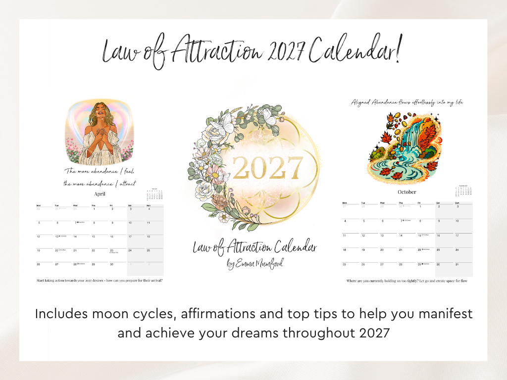 2027 Law Of Attraction Wall Calendar A4 | Emma Mumford